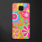 nostalgic wildflower y2k glass case for redmi note 9 pro image