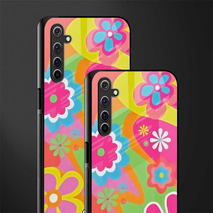 nostalgic wildflower y2k glass case for realme 6i image-2