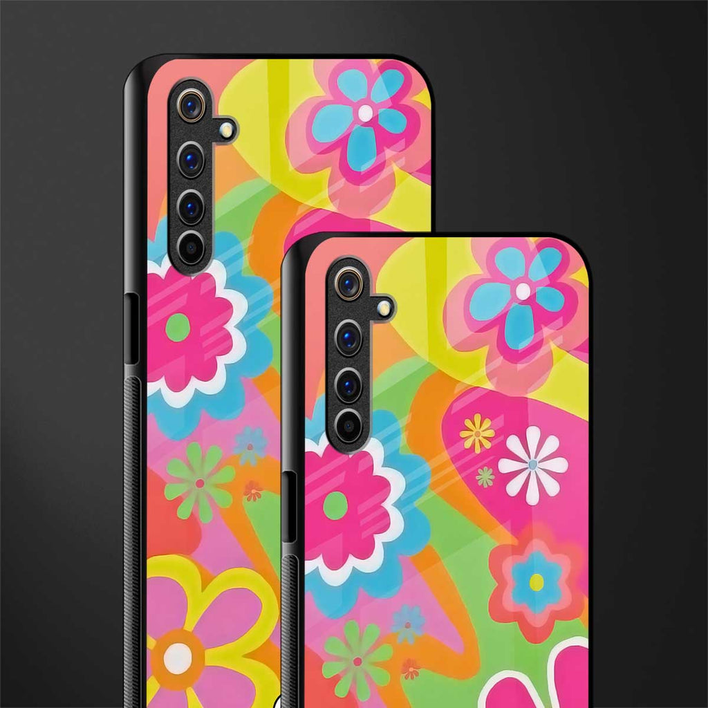 nostalgic wildflower y2k glass case for realme 6 pro image-2