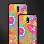 nostalgic wildflower y2k glass case for redmi 8a image-2
