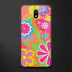 nostalgic wildflower y2k glass case for redmi 8a image