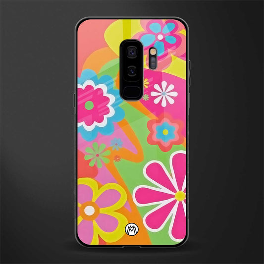nostalgic wildflower y2k glass case for samsung galaxy s9 plus image