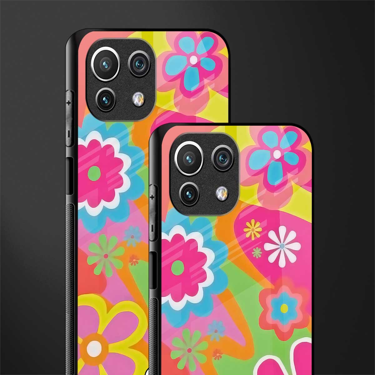 nostalgic wildflower y2k glass case for mi 11 lite image-2