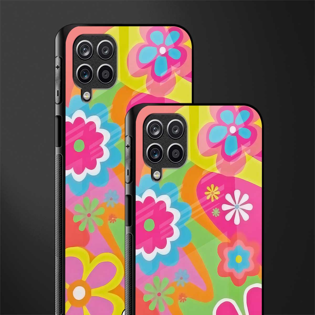 nostalgic wildflower y2k back phone cover | glass case for samsung galaxy a22 4g
