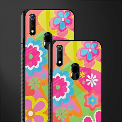 nostalgic wildflower y2k glass case for realme 3 pro image-2