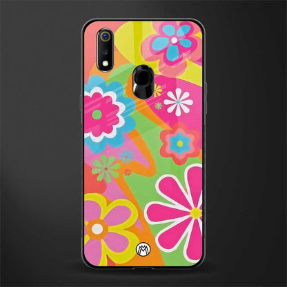 nostalgic wildflower y2k glass case for realme 3 pro image