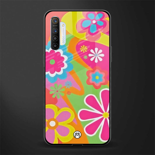 nostalgic wildflower y2k glass case for realme x2 image