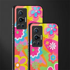 nostalgic wildflower y2k glass case for vivo x70 pro image-2