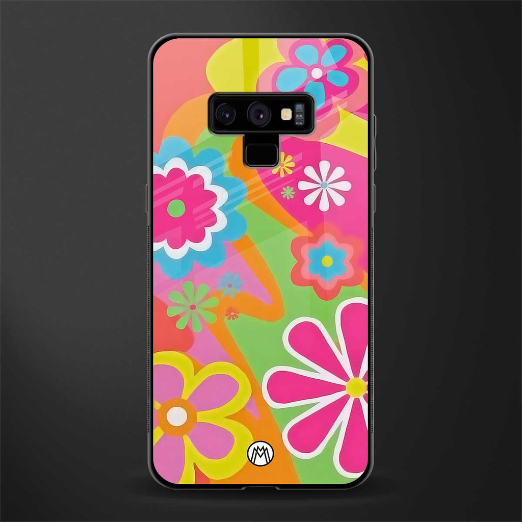 nostalgic wildflower y2k glass case for samsung galaxy note 9 image