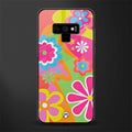 nostalgic wildflower y2k glass case for samsung galaxy note 9 image