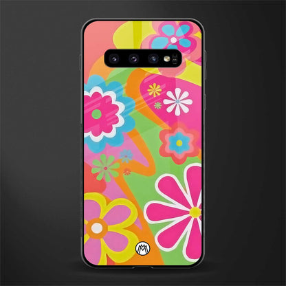 nostalgic wildflower y2k glass case for samsung galaxy s10 plus image