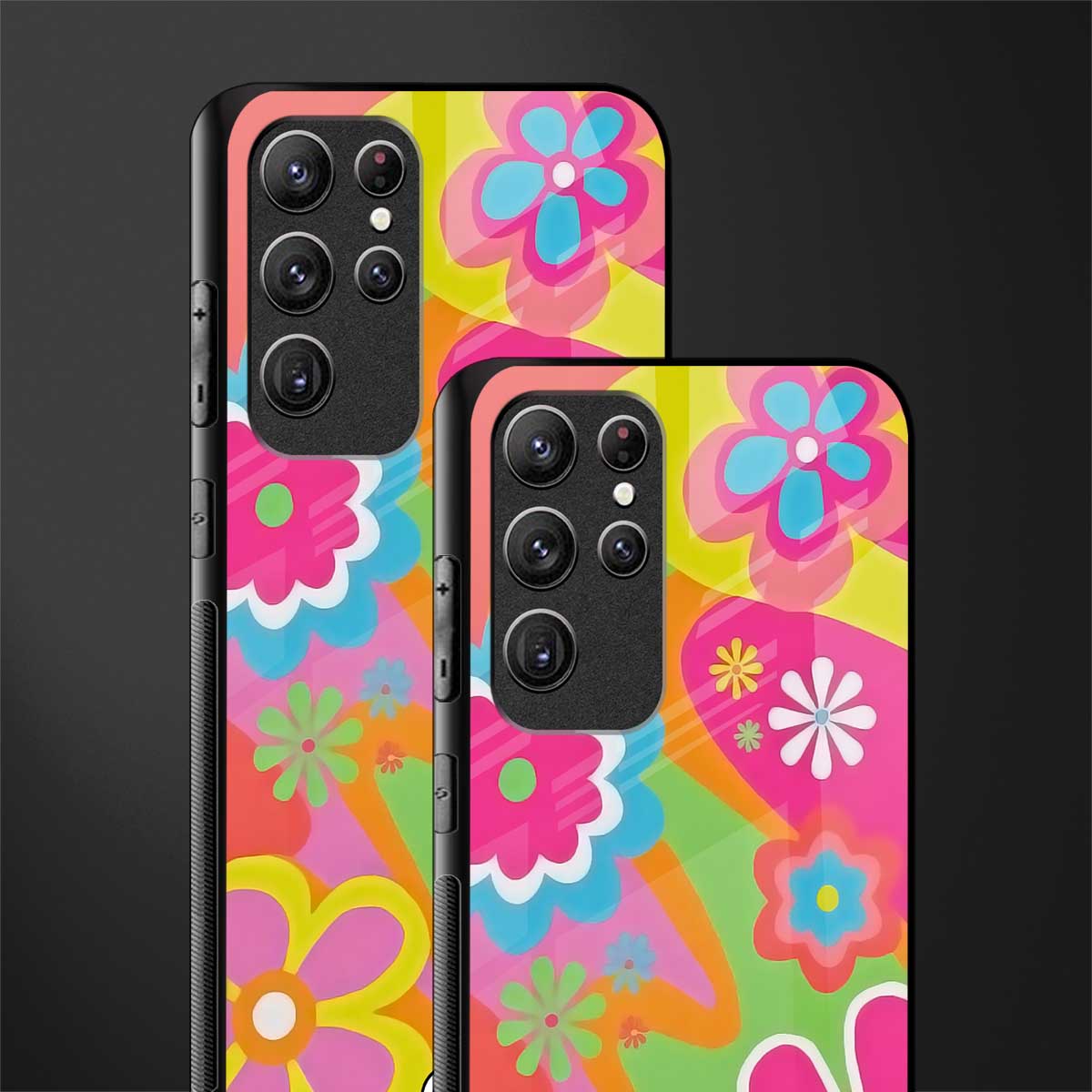 nostalgic wildflower y2k glass case for samsung galaxy s21 ultra image-2