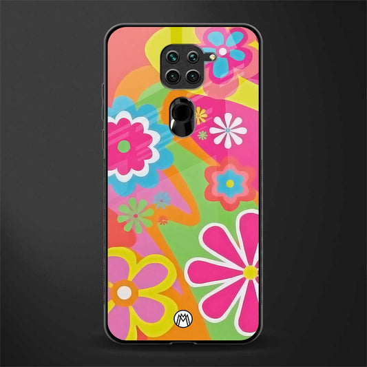 nostalgic wildflower y2k glass case for redmi note 9 image
