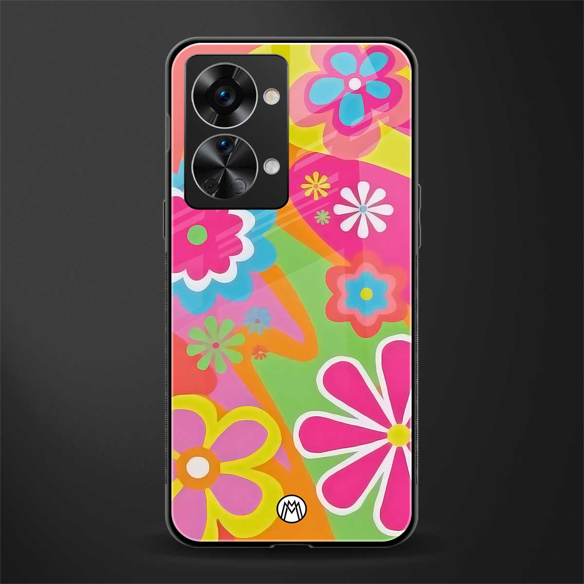 nostalgic wildflower y2k glass case for phone case | glass case for oneplus nord 2t 5g