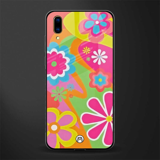 nostalgic wildflower y2k glass case for vivo v11 pro image