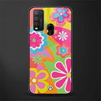 nostalgic wildflower y2k glass case for vivo y50 image