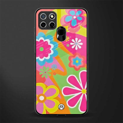 nostalgic wildflower y2k glass case for realme narzo 20 image