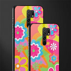 nostalgic wildflower y2k glass case for redmi 9 prime image-2