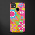 nostalgic wildflower y2k glass case for oppo a15 image