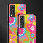 nostalgic wildflower y2k glass case for vivo y53s image-2
