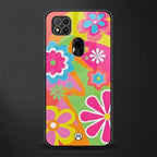 nostalgic wildflower y2k glass case for redmi 9c image