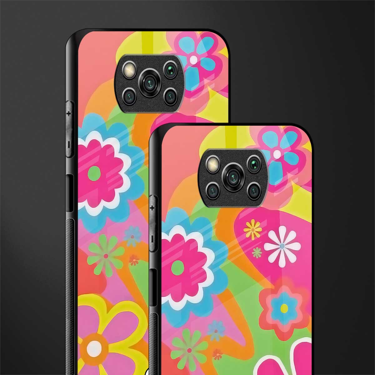 nostalgic wildflower y2k glass case for poco x3 pro image-2