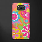 nostalgic wildflower y2k glass case for poco x3 pro image