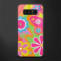 nostalgic wildflower y2k glass case for samsung galaxy note 8 image