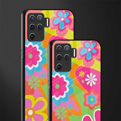nostalgic wildflower y2k glass case for oppo f19 pro image-2