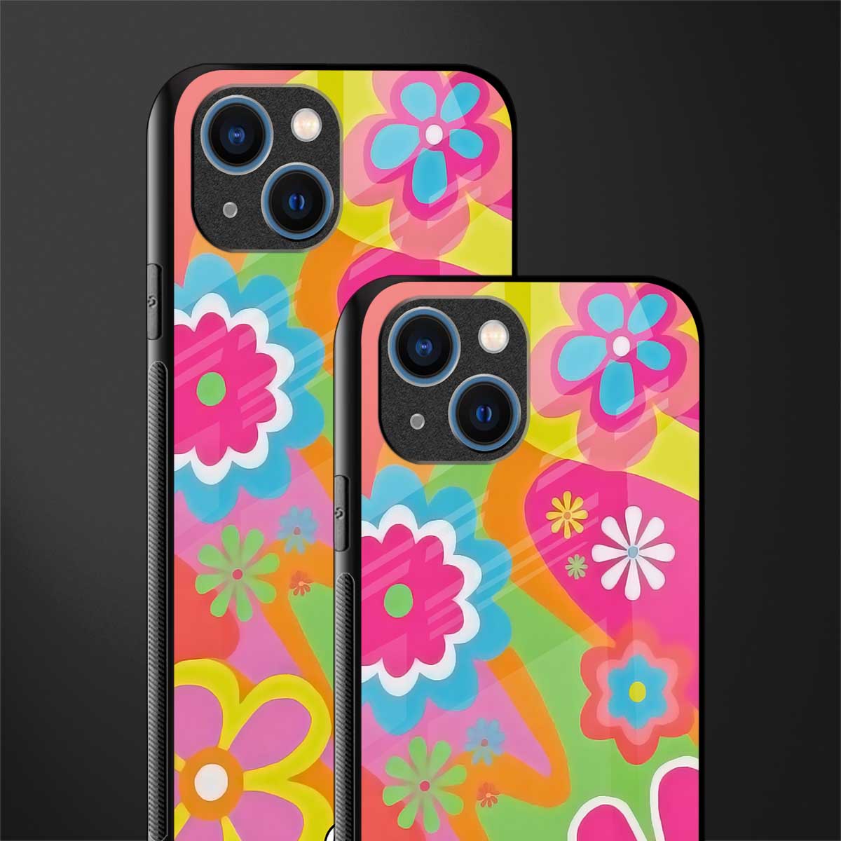 nostalgic wildflower y2k glass case for iphone 13 image-2