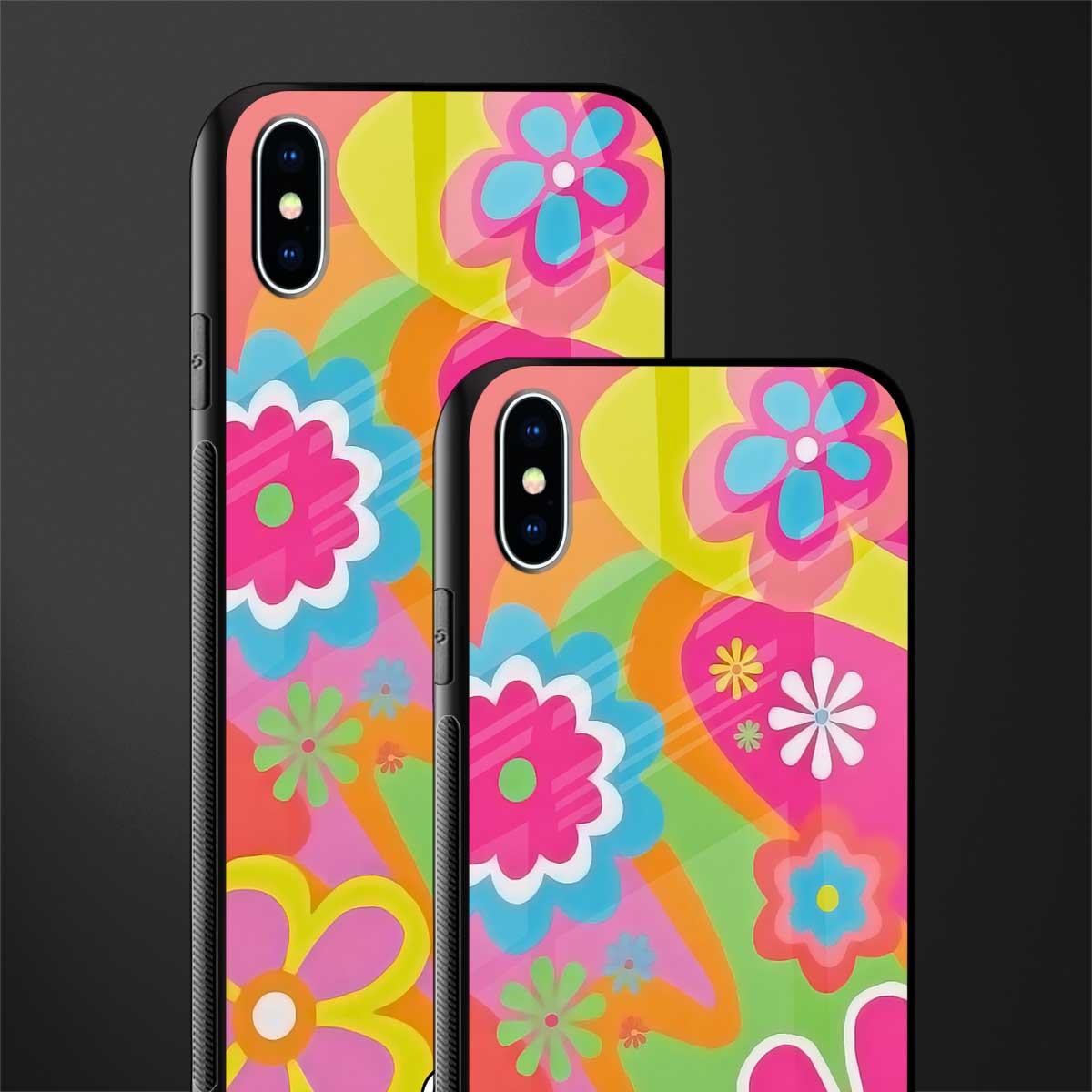 nostalgic wildflower y2k glass case for iphone xs max image-2