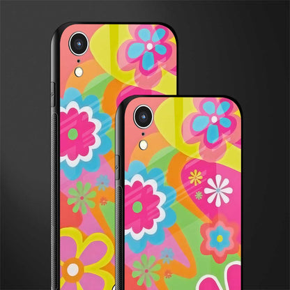 nostalgic wildflower y2k glass case for iphone xr image-2