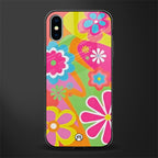 nostalgic wildflower y2k glass case for iphone xs image