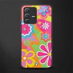 nostalgic wildflower y2k glass case for vivo v23 5g image