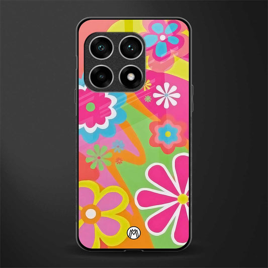 nostalgic wildflower y2k glass case for oneplus 10 pro 5g image