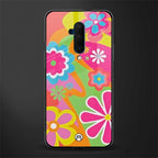nostalgic wildflower y2k glass case for oneplus 7t pro image