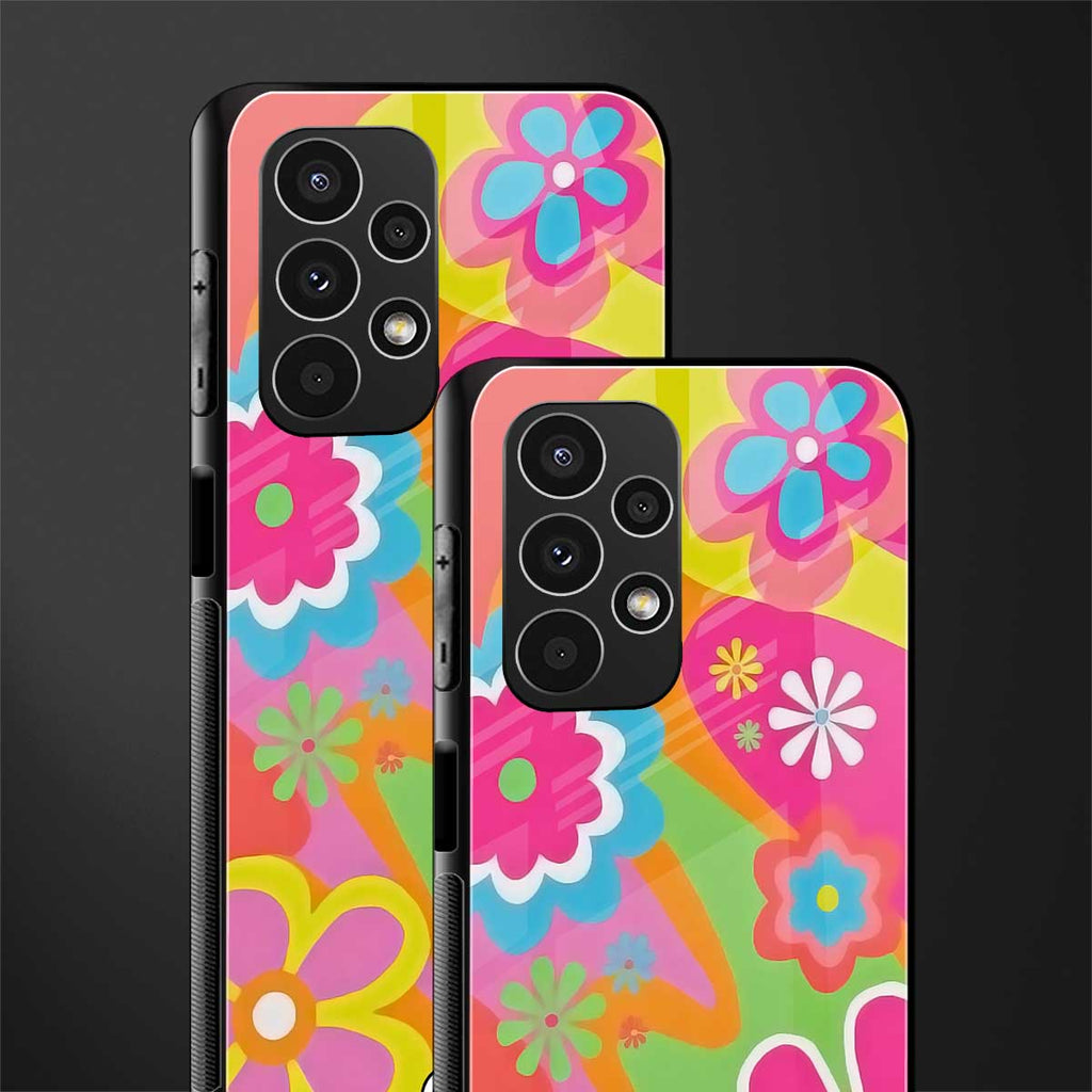 nostalgic wildflower y2k back phone cover | glass case for samsung galaxy a13 4g