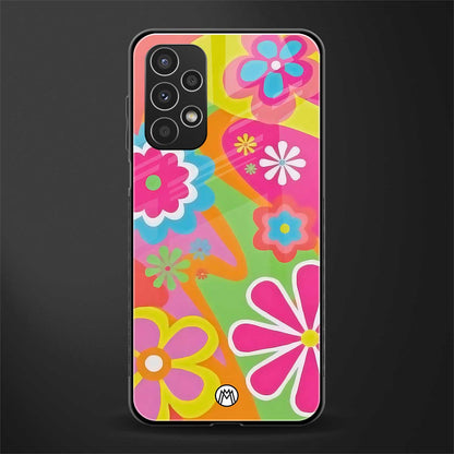 nostalgic wildflower y2k back phone cover | glass case for samsung galaxy a13 4g