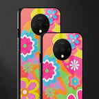 nostalgic wildflower y2k glass case for oneplus 7t image-2