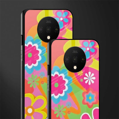 nostalgic wildflower y2k glass case for oneplus 7t image-2