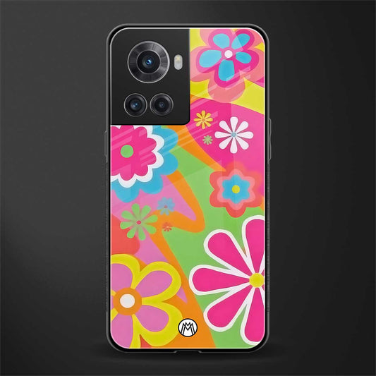 nostalgic wildflower y2k back phone cover | glass case for oneplus 10r 5g