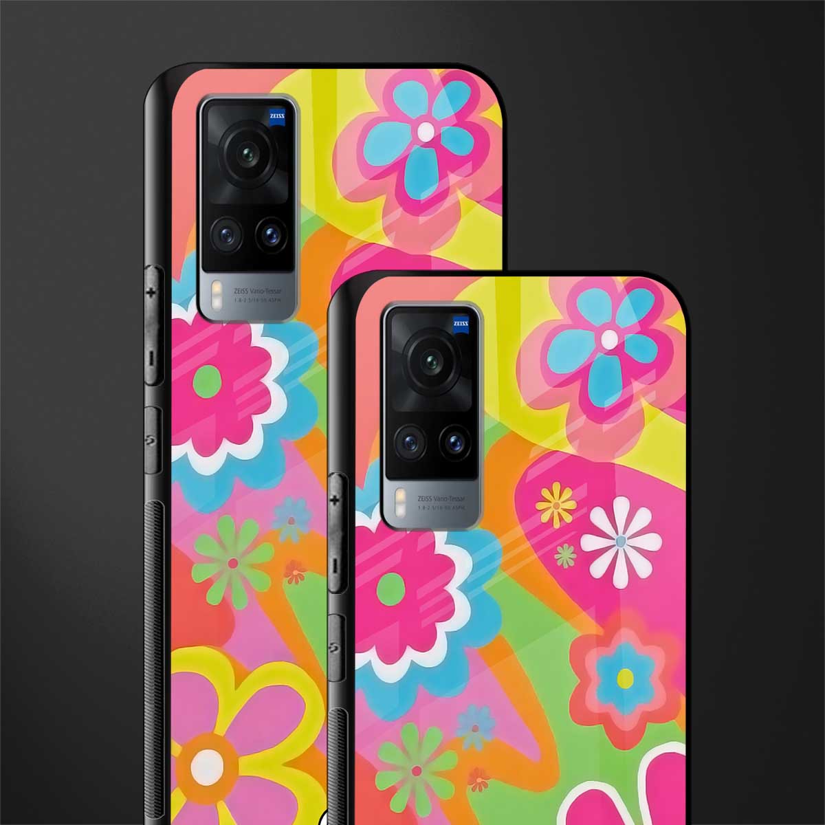 nostalgic wildflower y2k glass case for vivo x60 image-2