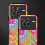 nostalgic wildflower y2k glass case for vivo x80 pro 5g image-2