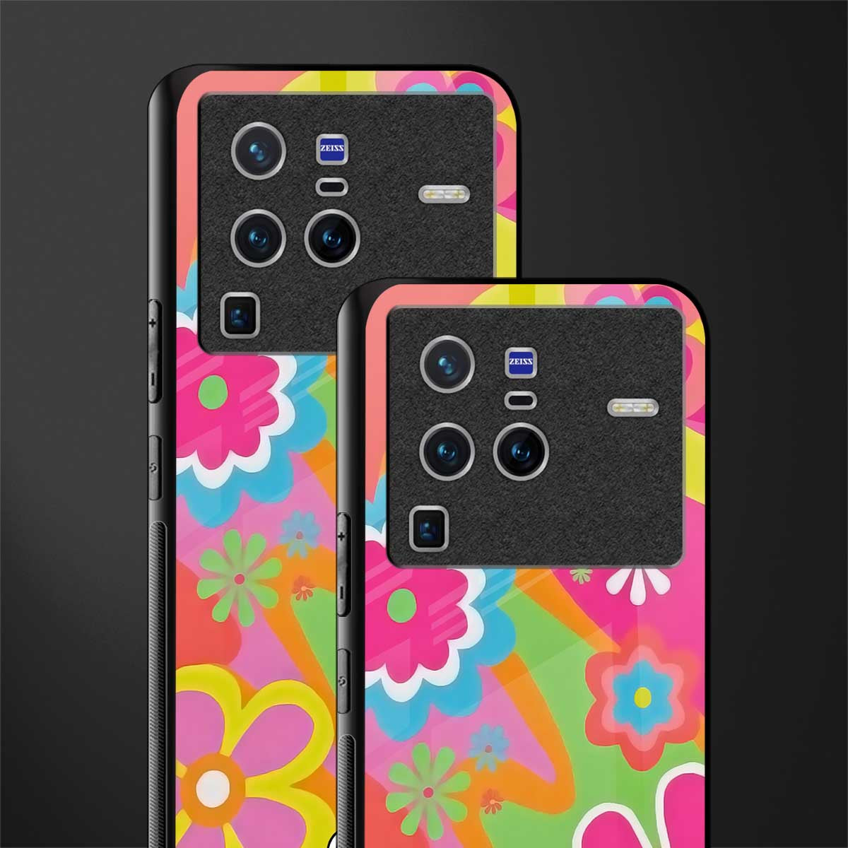 nostalgic wildflower y2k glass case for vivo x80 pro 5g image-2