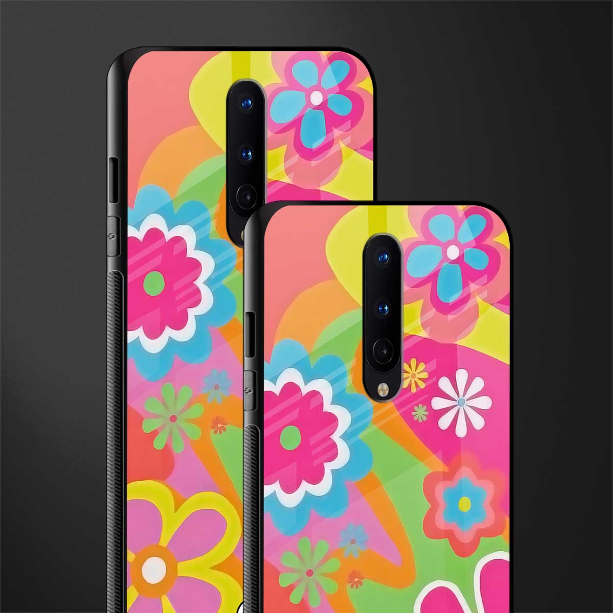 nostalgic wildflower y2k glass case for oneplus 8 image-2