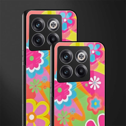 nostalgic wildflower y2k back phone cover | glass case for oneplus 10t