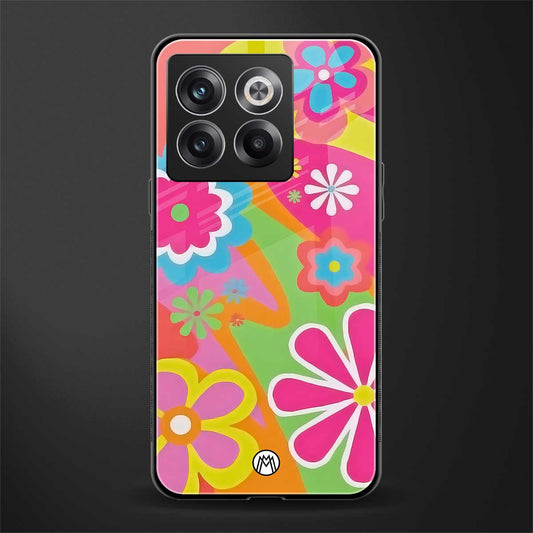 nostalgic wildflower y2k back phone cover | glass case for oneplus 10t