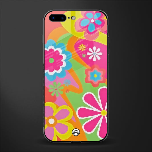nostalgic wildflower y2k glass case for iphone 8 plus image