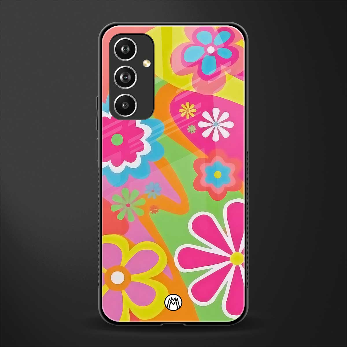nostalgic wildflower y2k back phone cover | glass case for samsung galaxy a54 5g