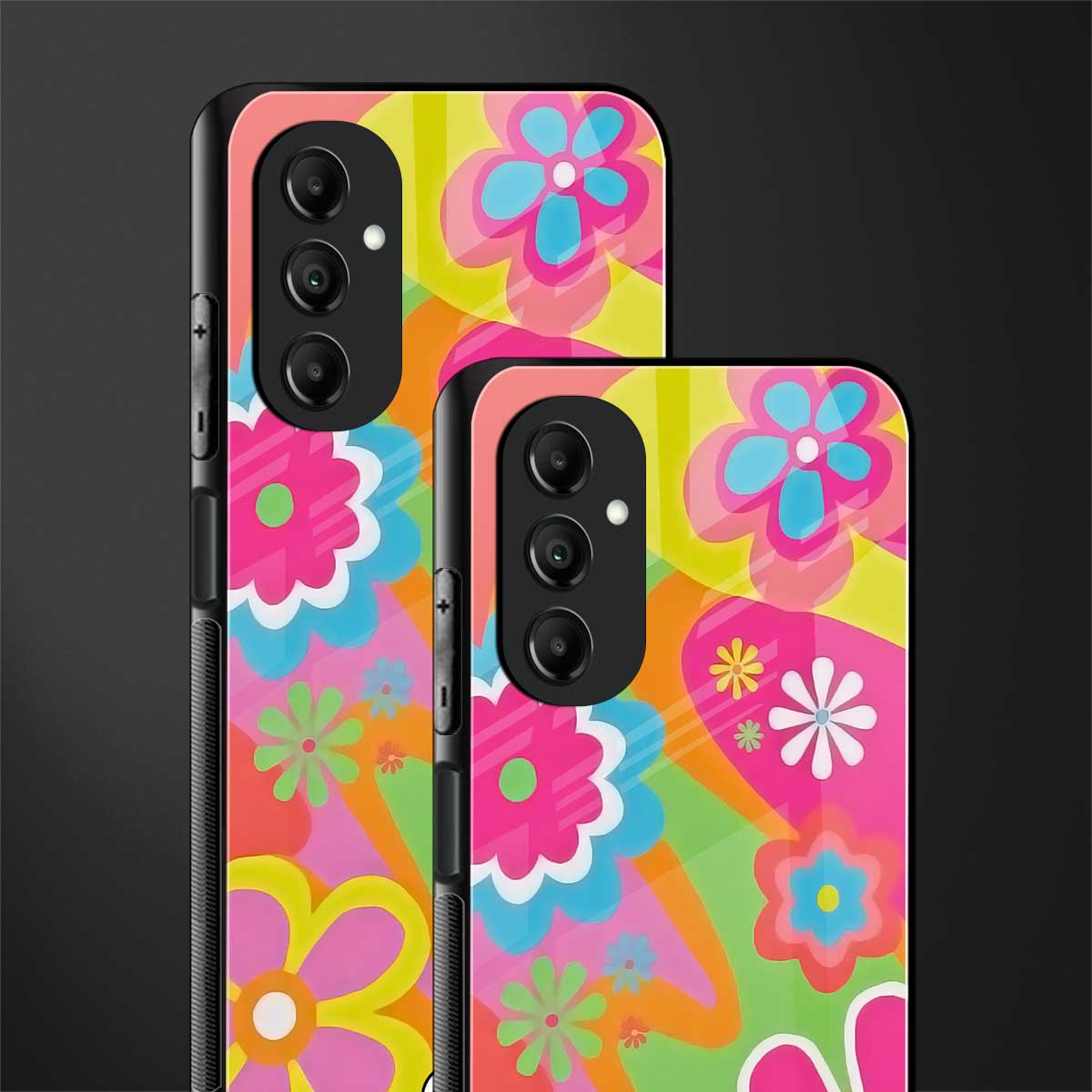 nostalgic wildflower y2k back phone cover | glass case for samsung galaxy a14 5g